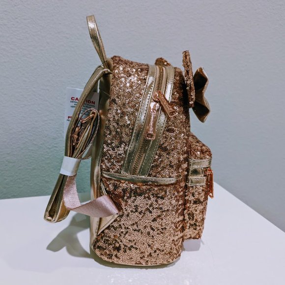 Disney Loungefly Rose Gold Sequins Mini Backpack main image 4
